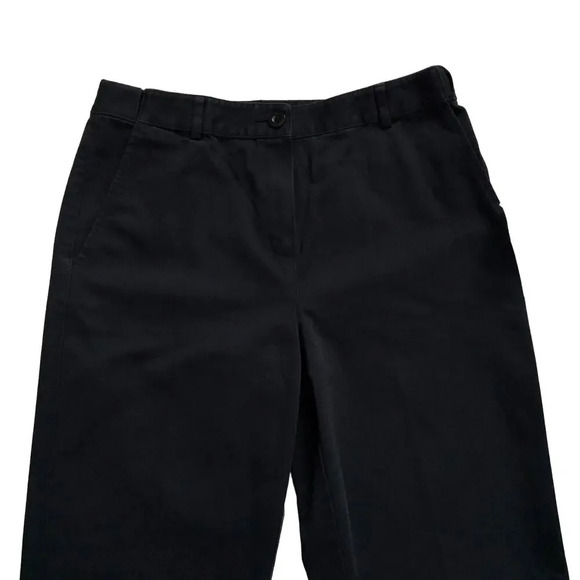 L.L. Bean Classic Fit Soft Black Straight Pants Women 6 - Picture 4 of 10